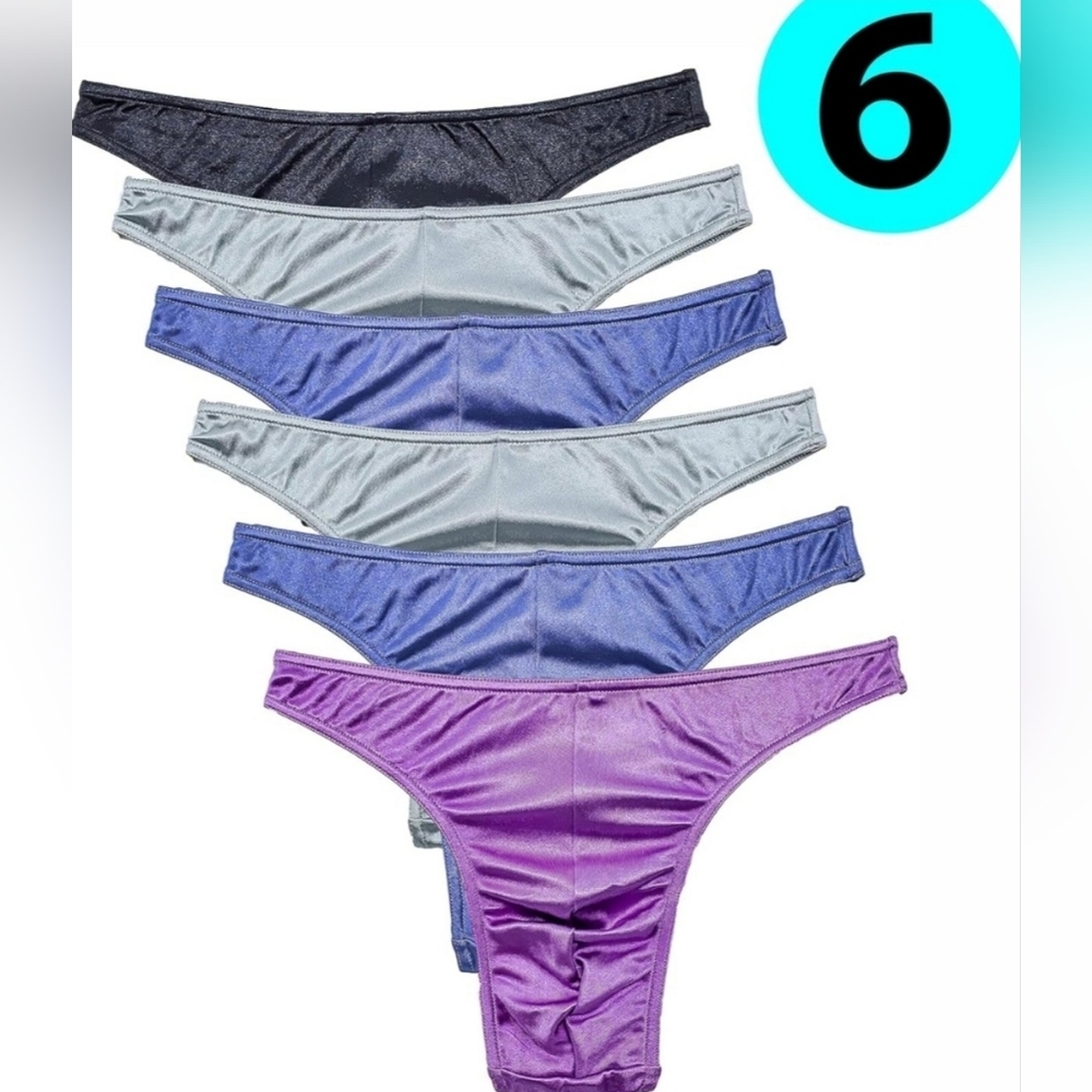 "Reserved" Barbra Lingerie Satin Mens Thongs Underwear Panties Silky Sexy - Picture 2 of 6